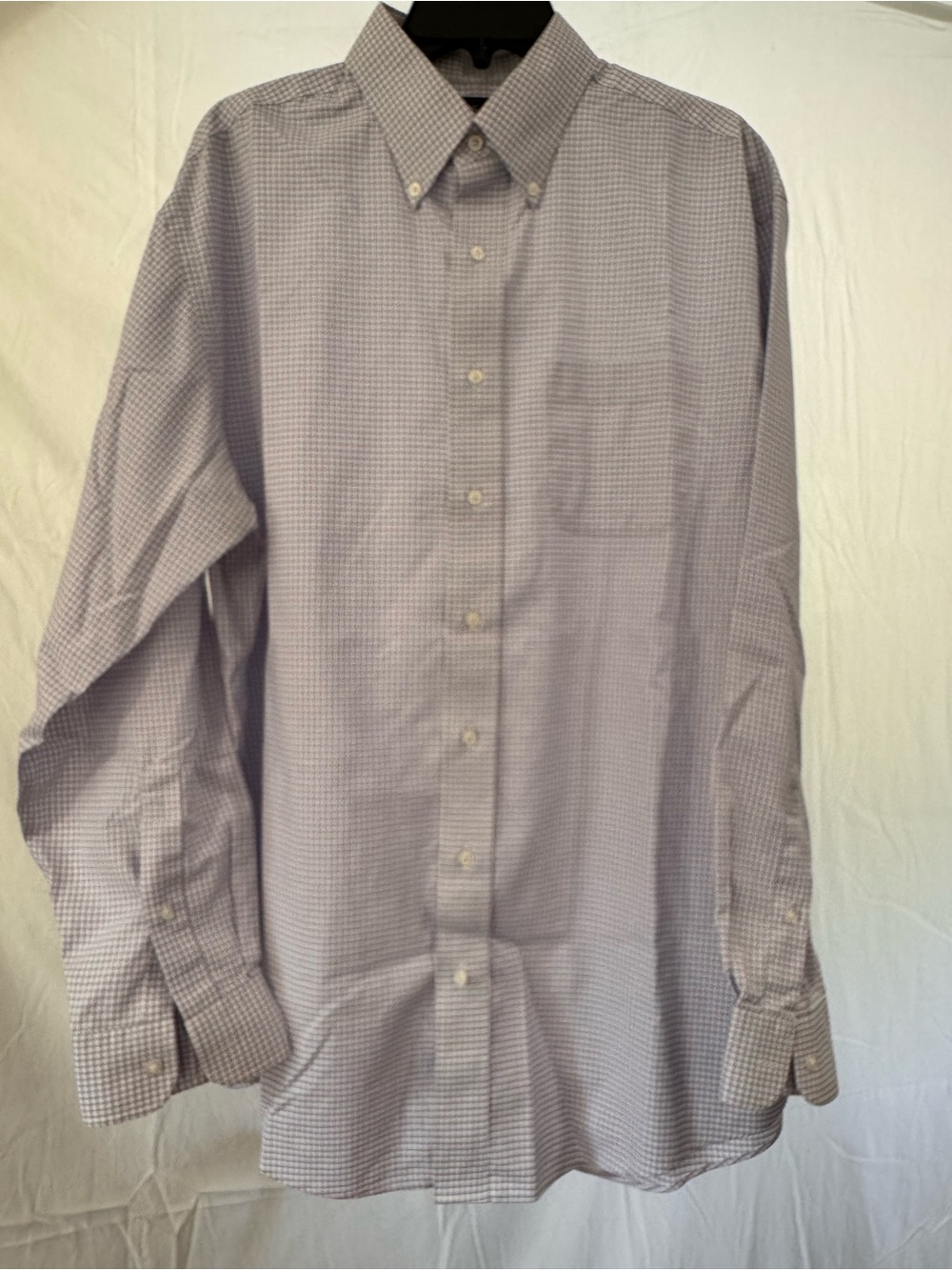 Jos. A. Bank Light Lavender Micro-Check Button-Down Dress Shirt